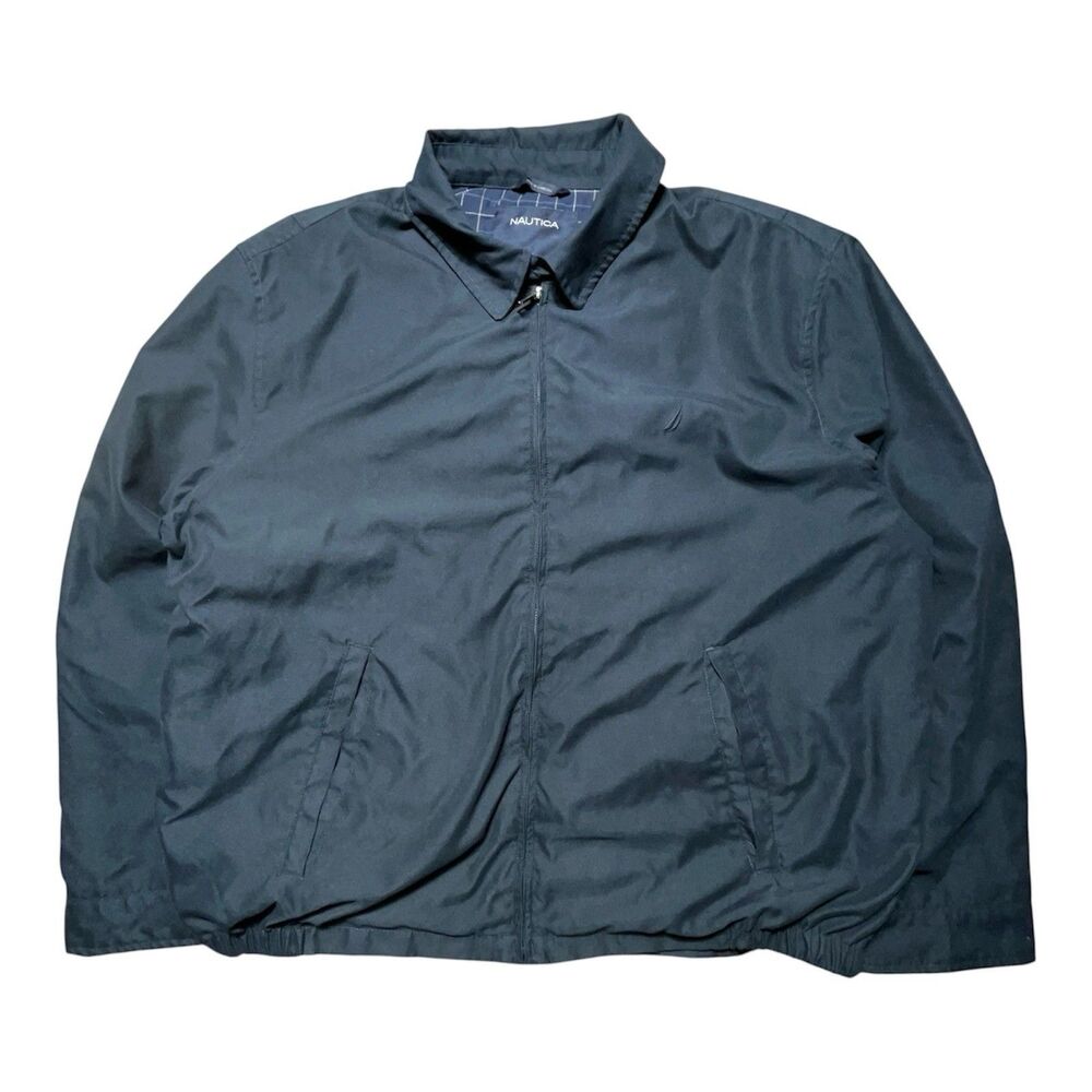 Nautica Bi-swing Navy Long Sleeve Full Zip Jacket Men’s XL Throat Latch